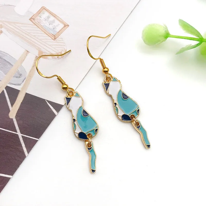 1 Cute Cartoon Multi-color Kitten Drop Oil Pendant Diy Alloy Jewelry Accessories Necklace Bracelet Earrings Pendant