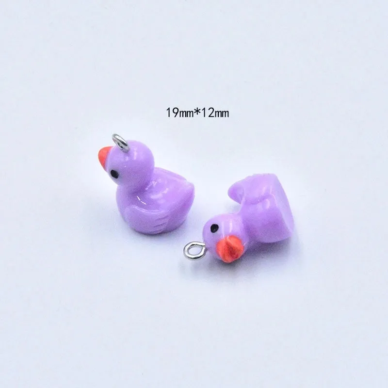 1 Piece 19 * 12mm Resin Duck Pendant