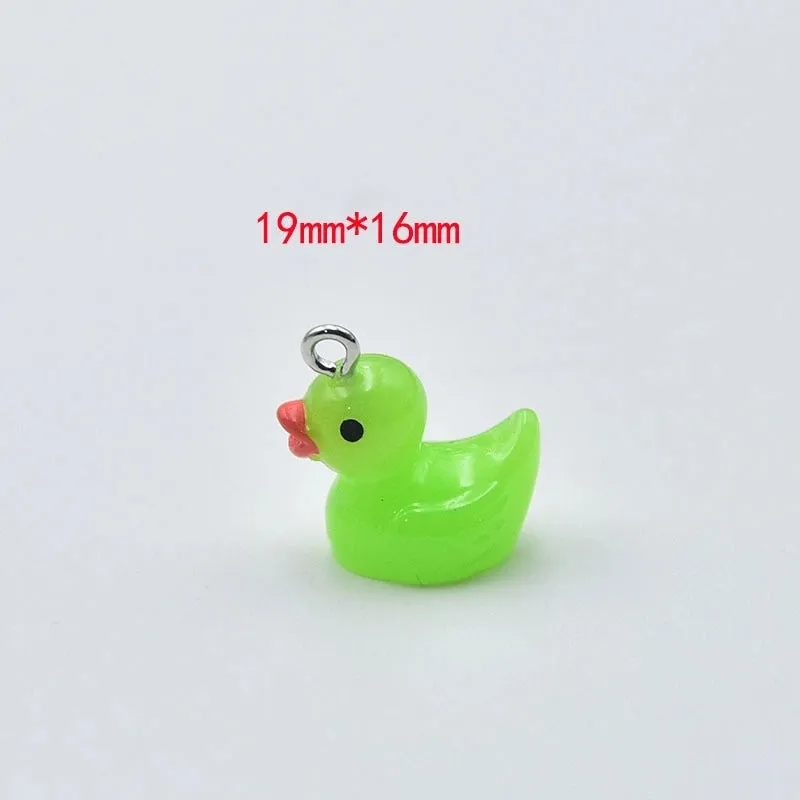 1 Piece 19 * 12mm Resin Duck Pendant