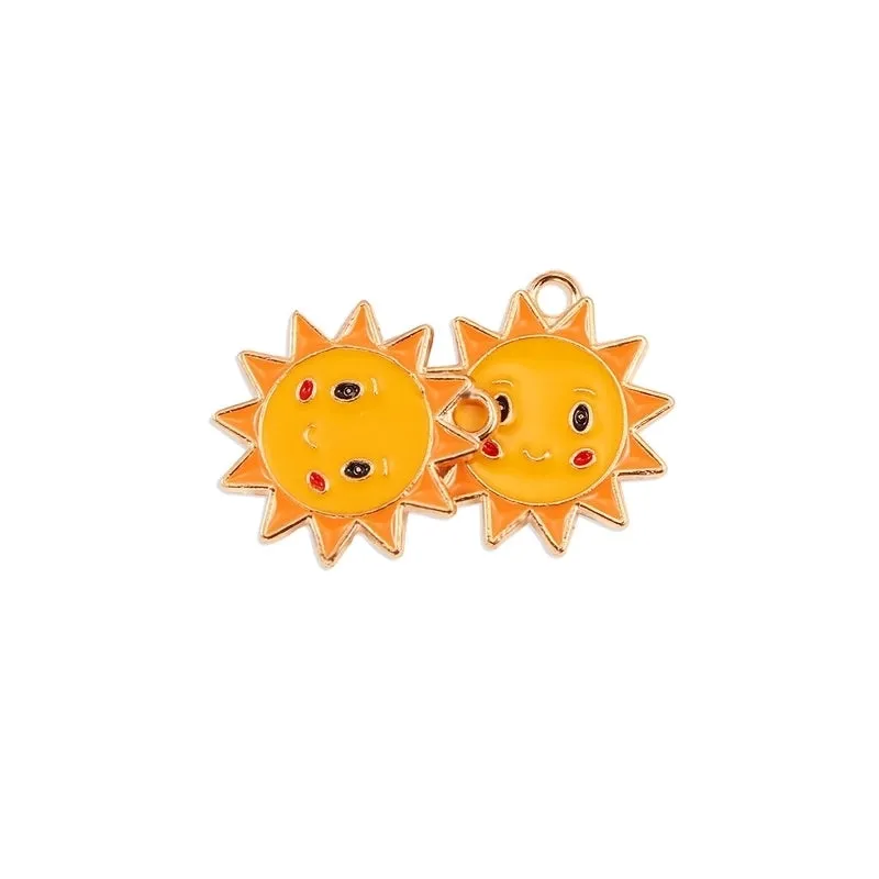 1 Piece 20 * 22mm Hole 2~2.9mm Alloy Sun Pendant