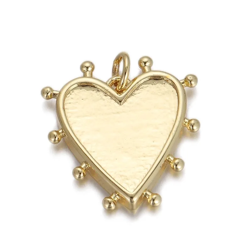 1 Piece 20*18mm 23*16mm 46 4cm Copper Gold Plated Devil's Eye Heart Shape Wings Pendant Chain