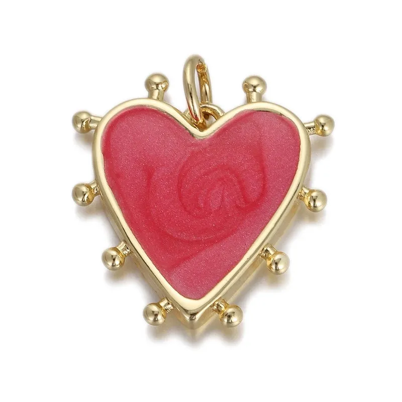 1 Piece 20*18mm 23*16mm 46 4cm Copper Gold Plated Devil's Eye Heart Shape Wings Pendant Chain