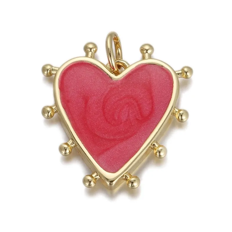 1 Piece 20*18mm 23*16mm 46 4cm Copper Gold Plated Devil's Eye Heart Shape Wings Pendant Chain