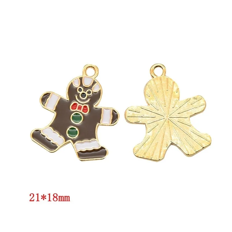 1 Piece Alloy Christmas Tree Santa Claus Christmas Socks Pendant