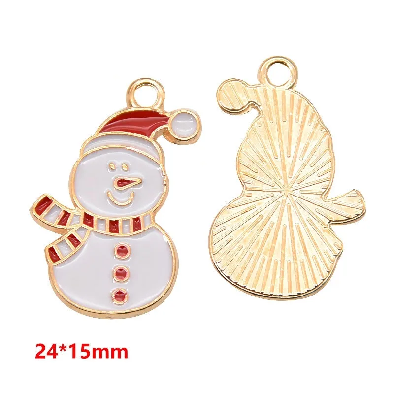 1 Piece Alloy Christmas Tree Santa Claus Christmas Socks Pendant