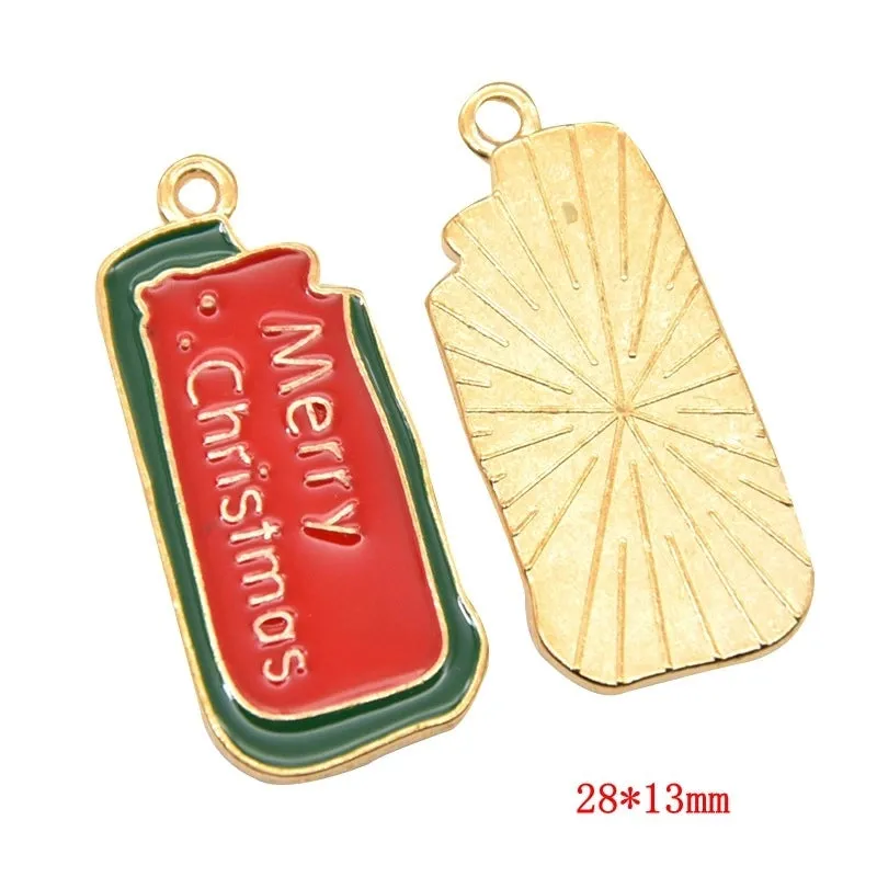 1 Piece Alloy Christmas Tree Santa Claus Christmas Socks Pendant
