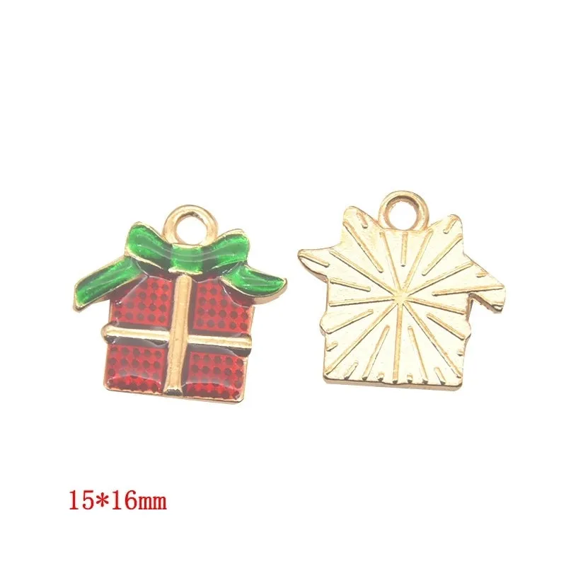 1 Piece Alloy Christmas Tree Santa Claus Christmas Socks Pendant