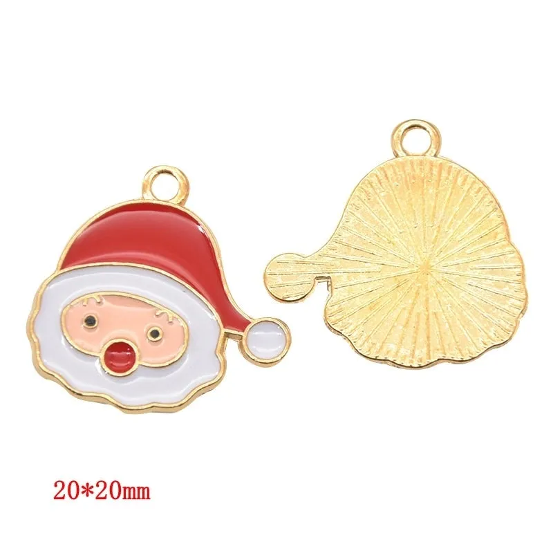 1 Piece Alloy Christmas Tree Santa Claus Christmas Socks Pendant