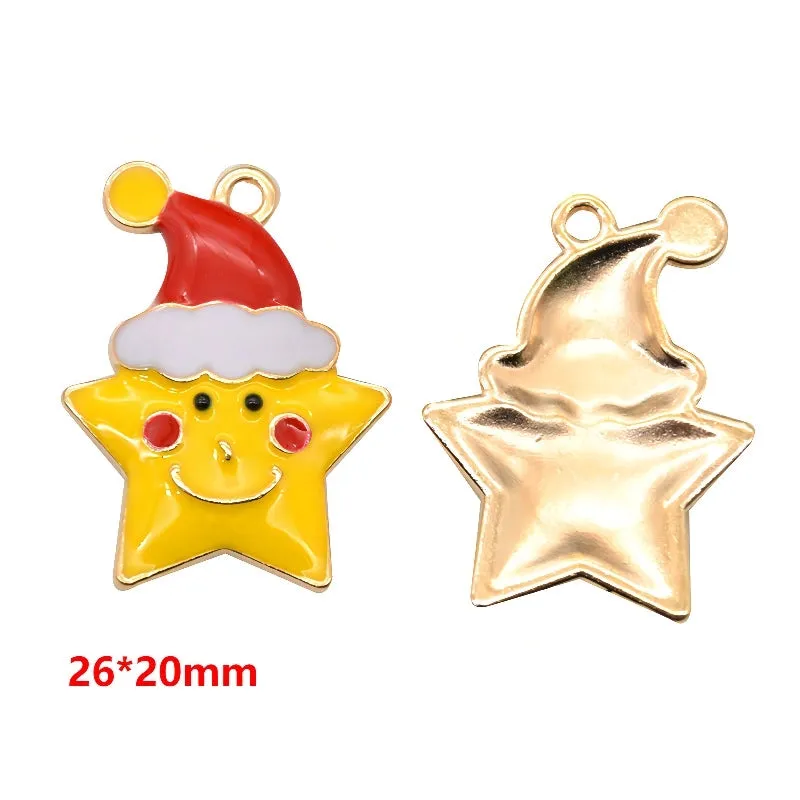 1 Piece Alloy Christmas Tree Santa Claus Christmas Socks Pendant