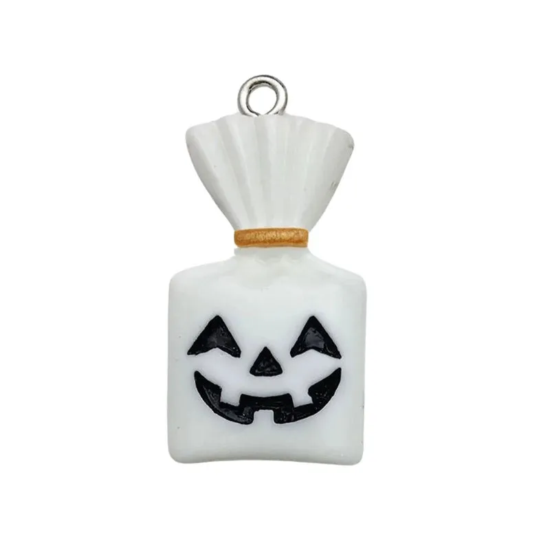 1 Piece Resin Pumpkin Hand Bat Pendant