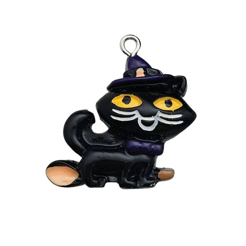 1 Piece Resin Pumpkin Hand Bat Pendant
