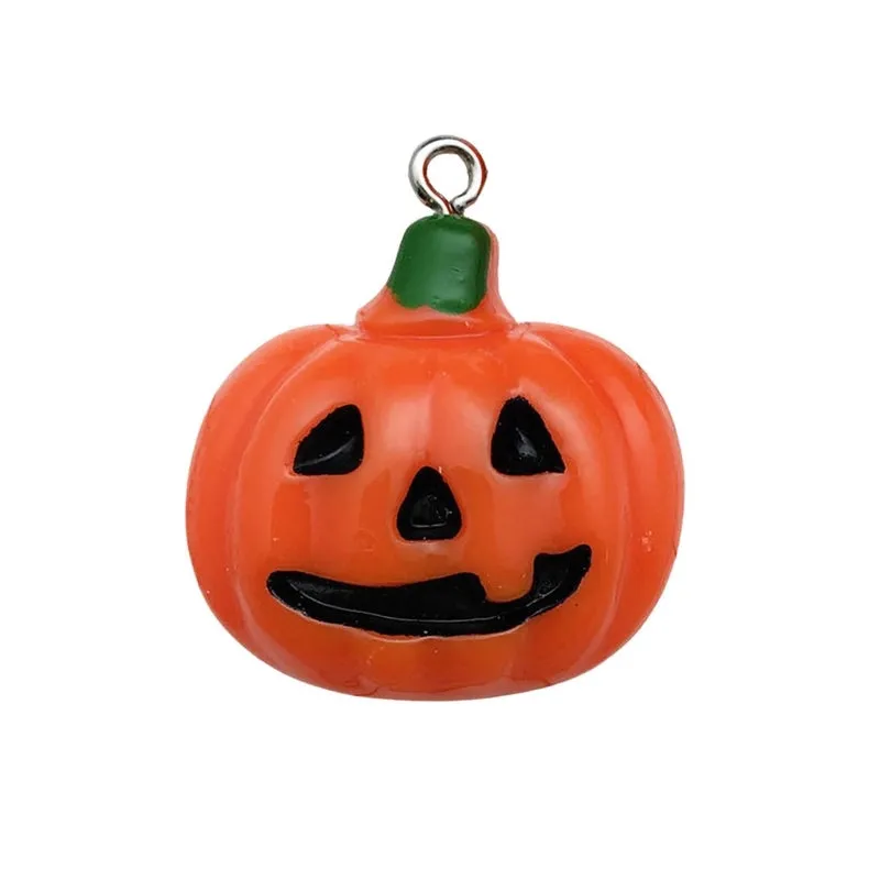1 Piece Resin Pumpkin Hand Bat Pendant