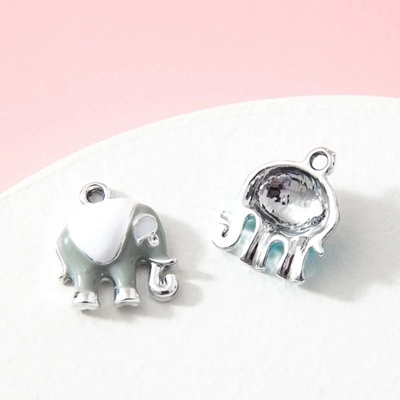 10 PCS/Package Alloy Elephant Pendant