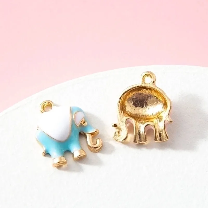 10 PCS/Package Alloy Elephant Pendant
