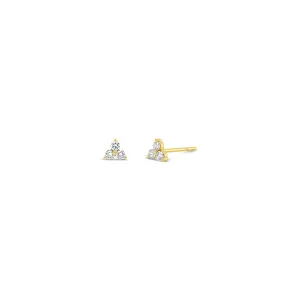 14 Karat Gold and Diamond Trio Studs
