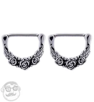 14G Triple Rosebud Nipple Clicker