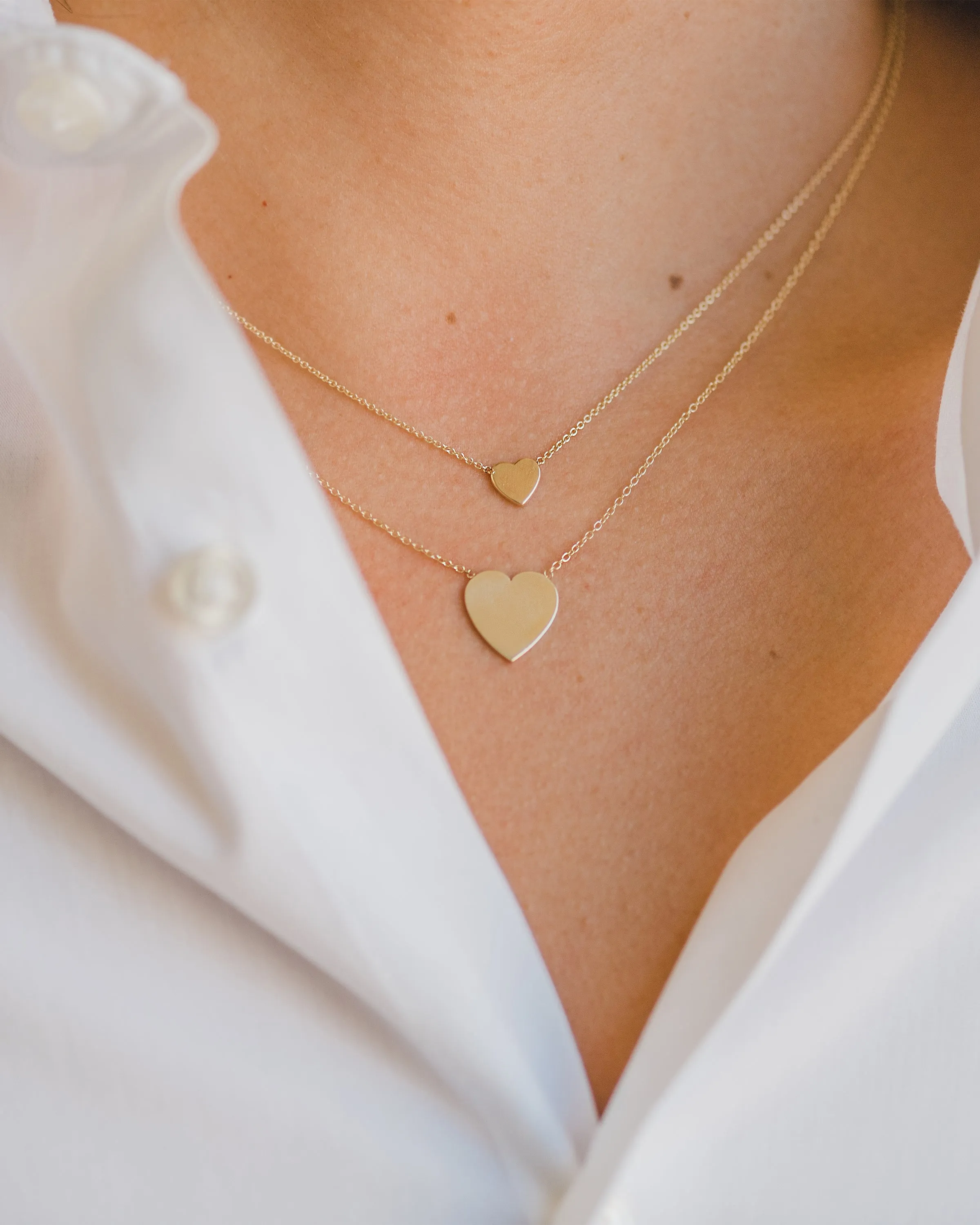14K Gold Heart Necklaces - Mommy   Me