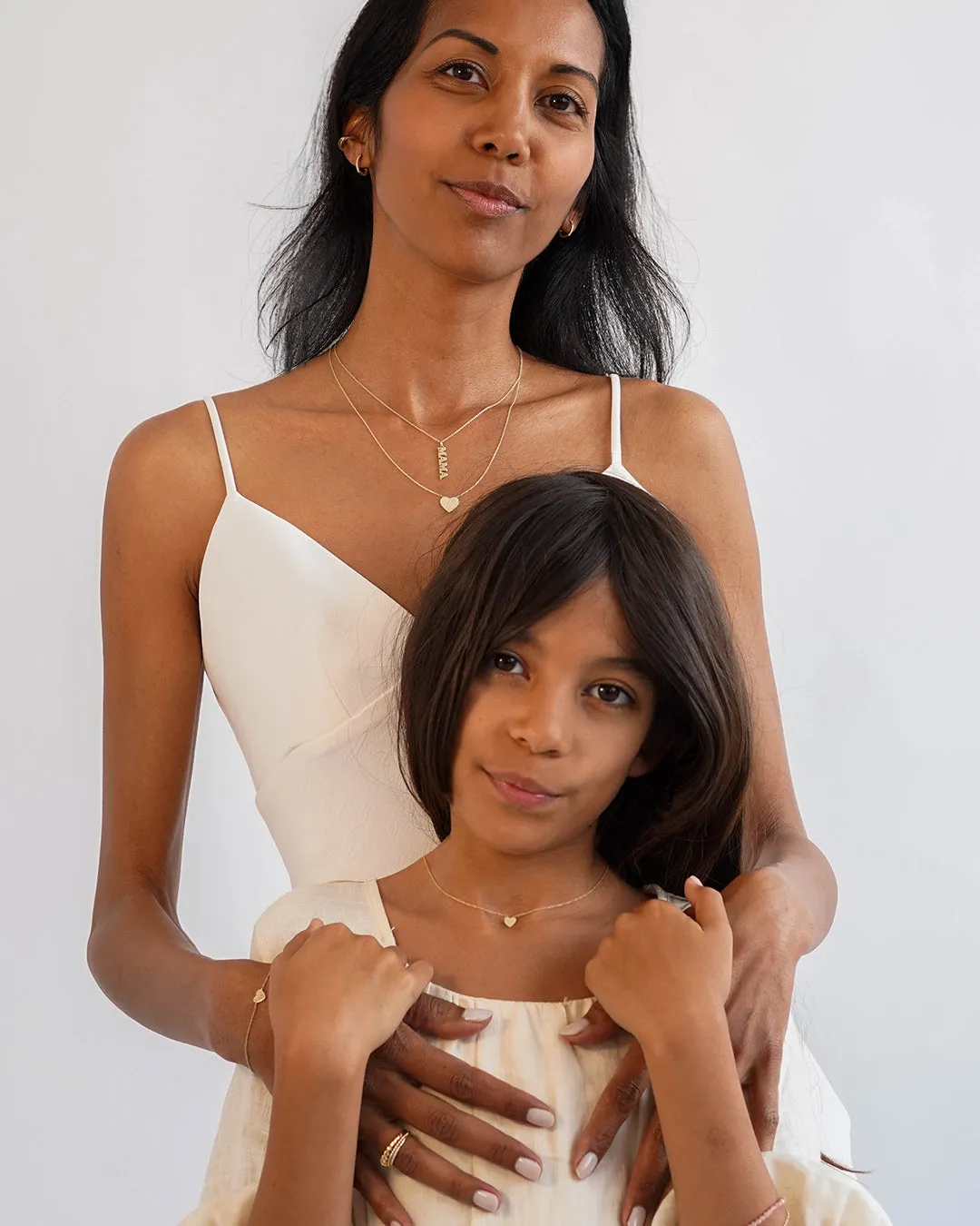 14K Gold Heart Necklaces - Mommy   Me