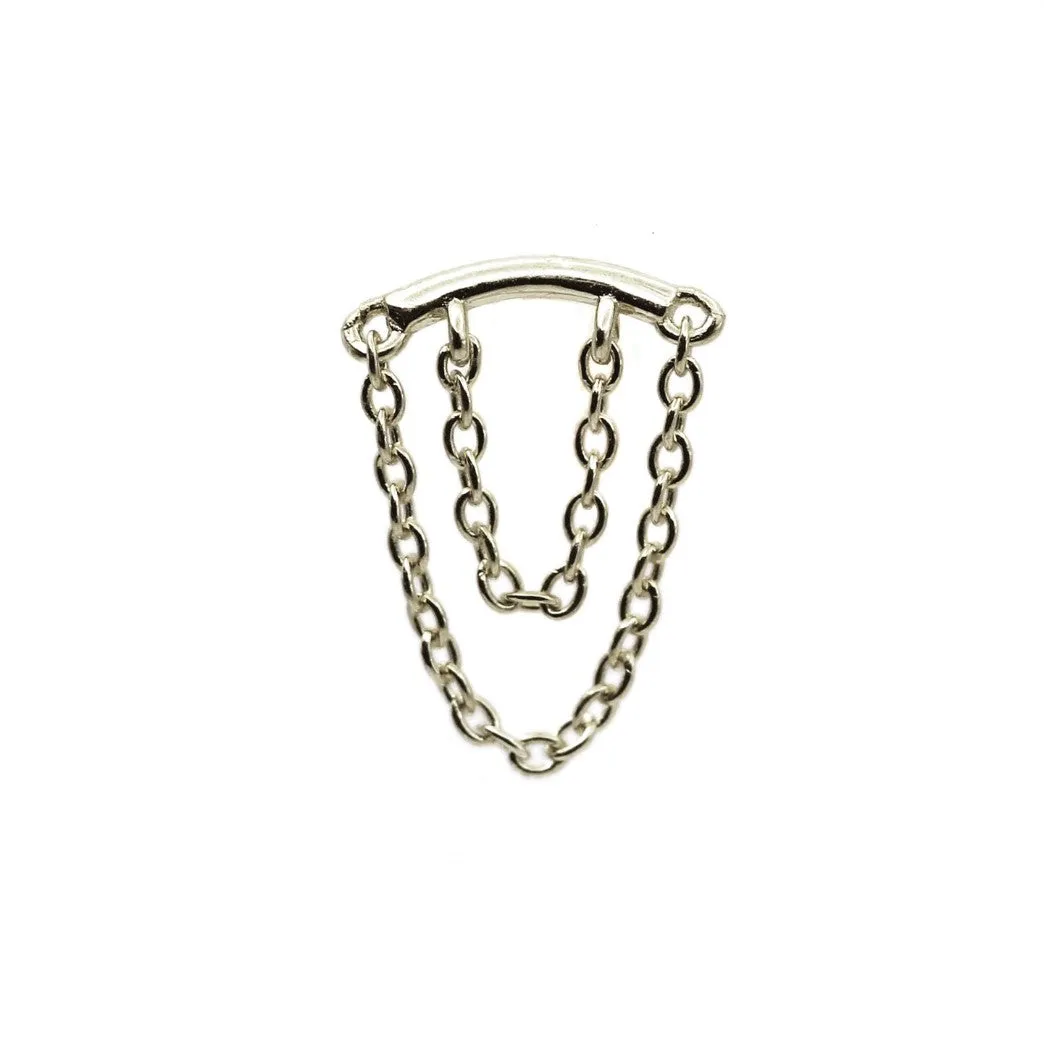 14k Gold Unique Dainty Chain Earrings