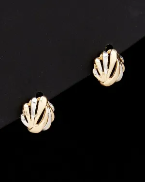 14K Italian Gold Two-Tone Studs