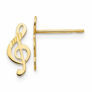14k Madi K Music Note Post Earrings
