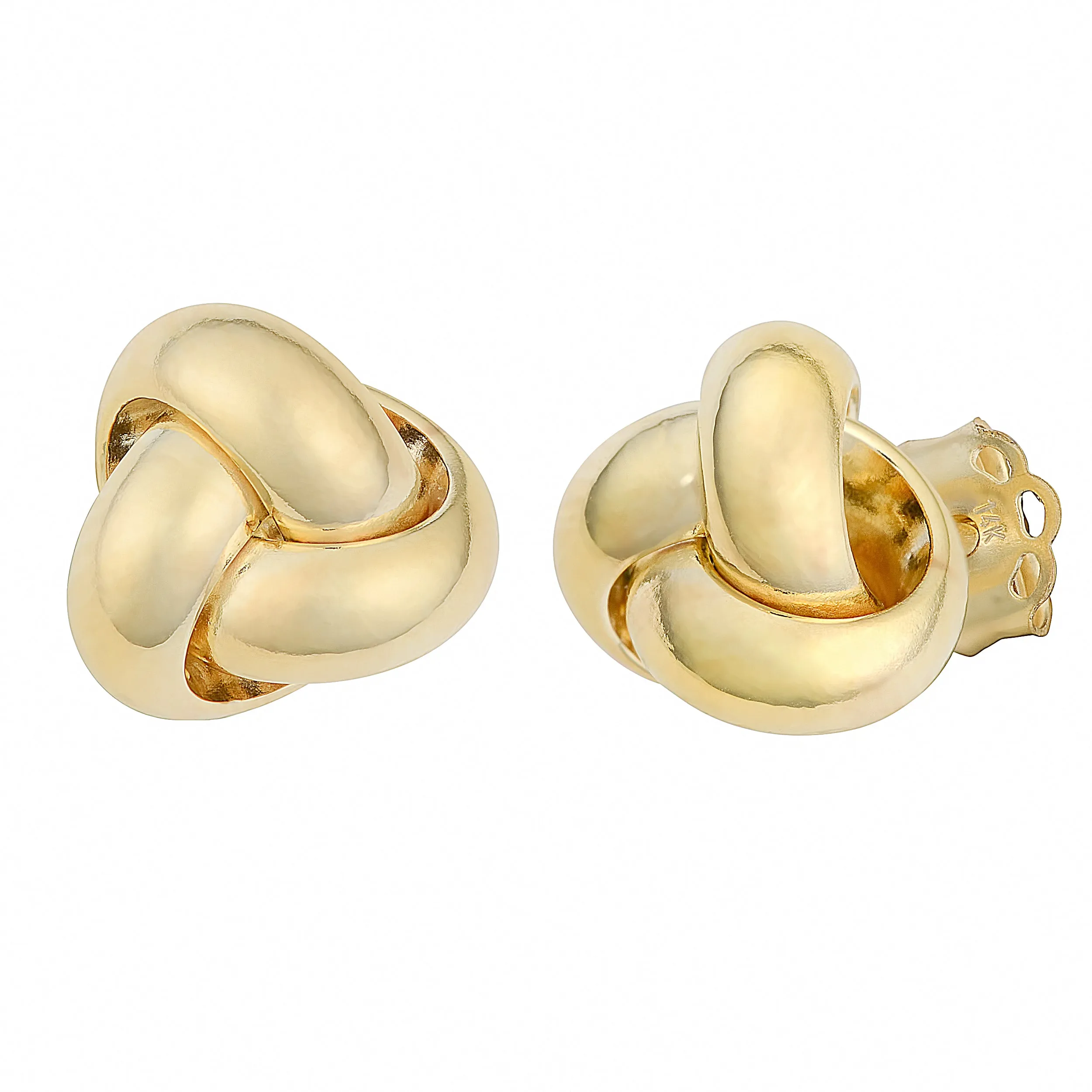 14k Yellow Gold Polished Love Knot Earrings
