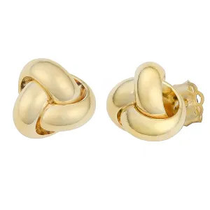 14k Yellow Gold Polished Love Knot Earrings