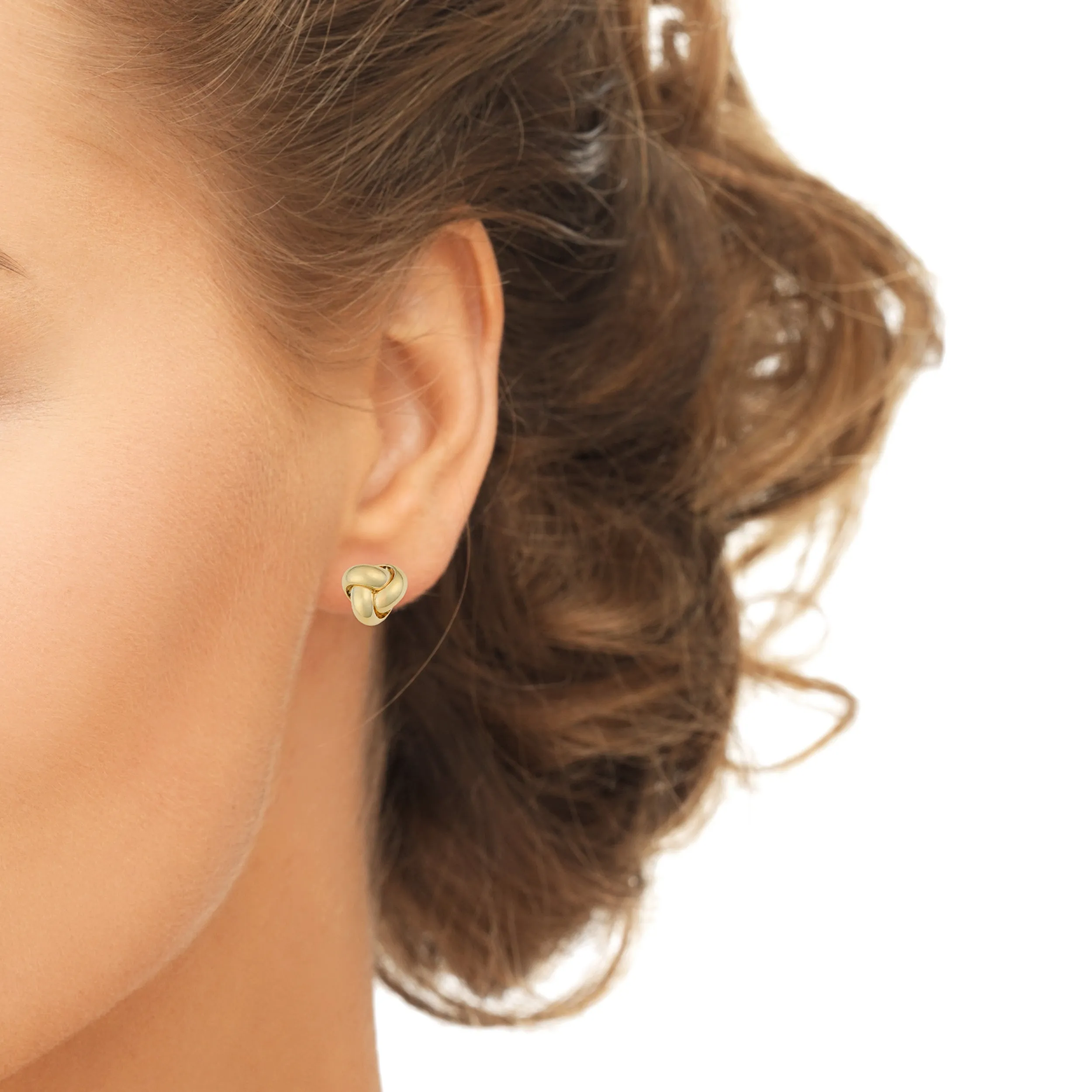 14k Yellow Gold Polished Love Knot Earrings