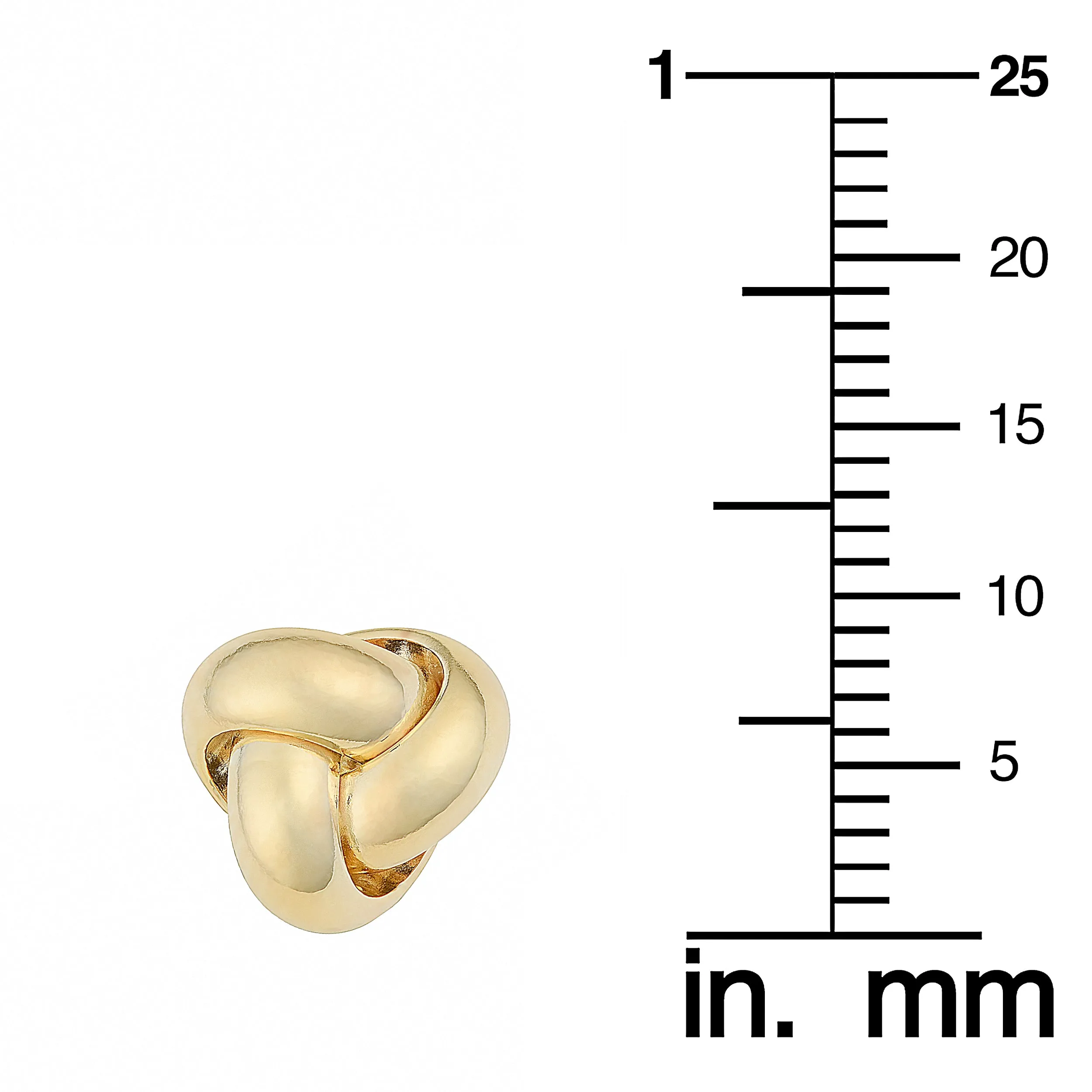 14k Yellow Gold Polished Love Knot Earrings