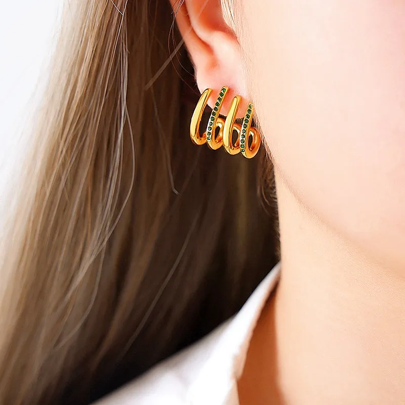 18K Gold-plated Elegant Studs