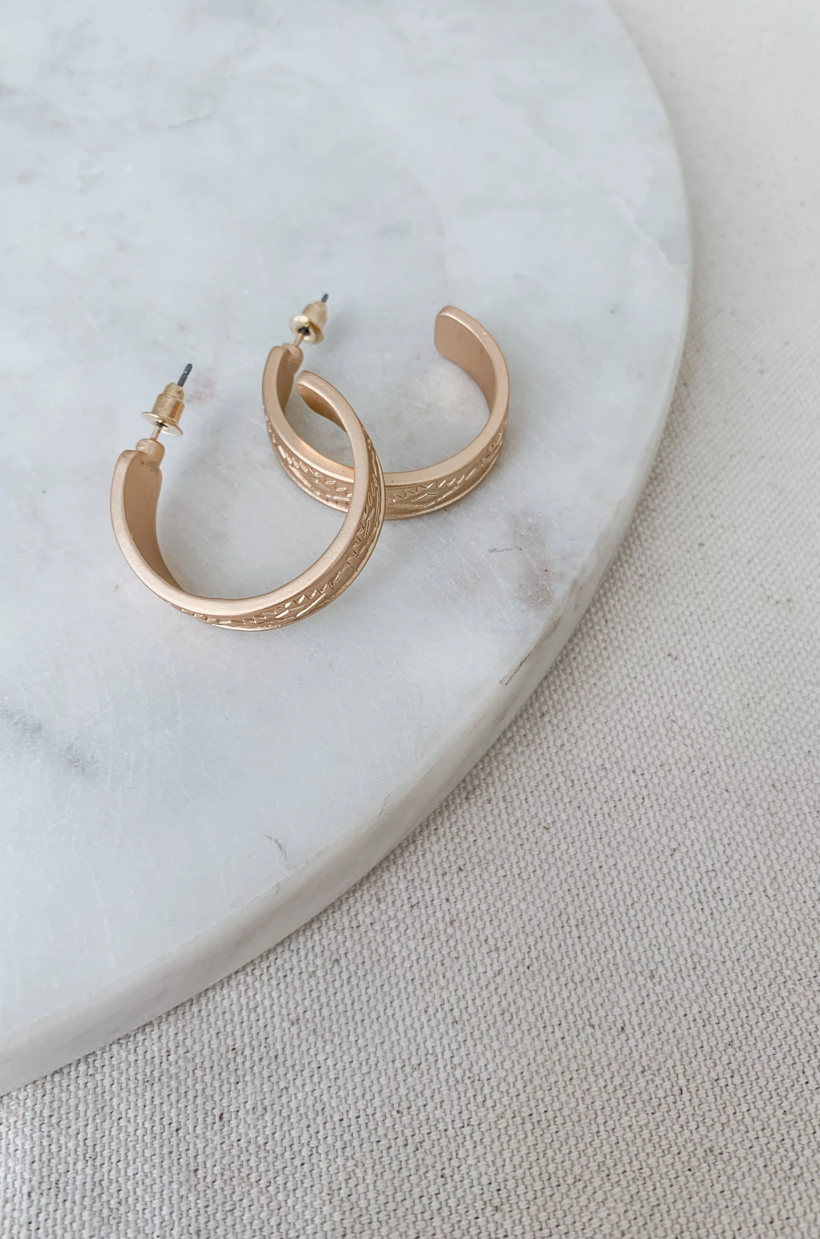 1" Aztec Stamped Hoops