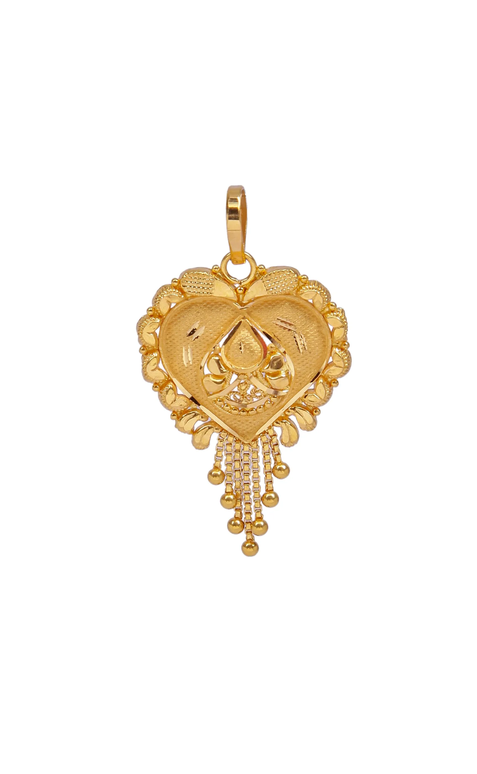 22 KT Designer Gold Heart Shaped Pendant (D134)