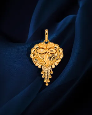 22 KT Designer Gold Heart Shaped Pendant (D135)