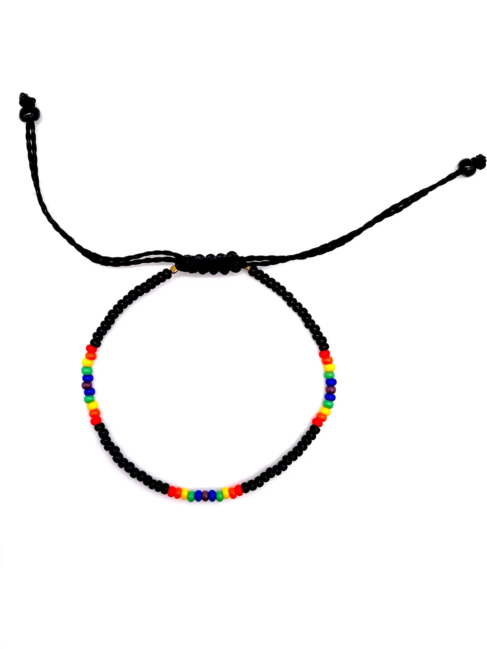 3-PACK Rainbow Aztec w/ Black Adjustable Bracelets