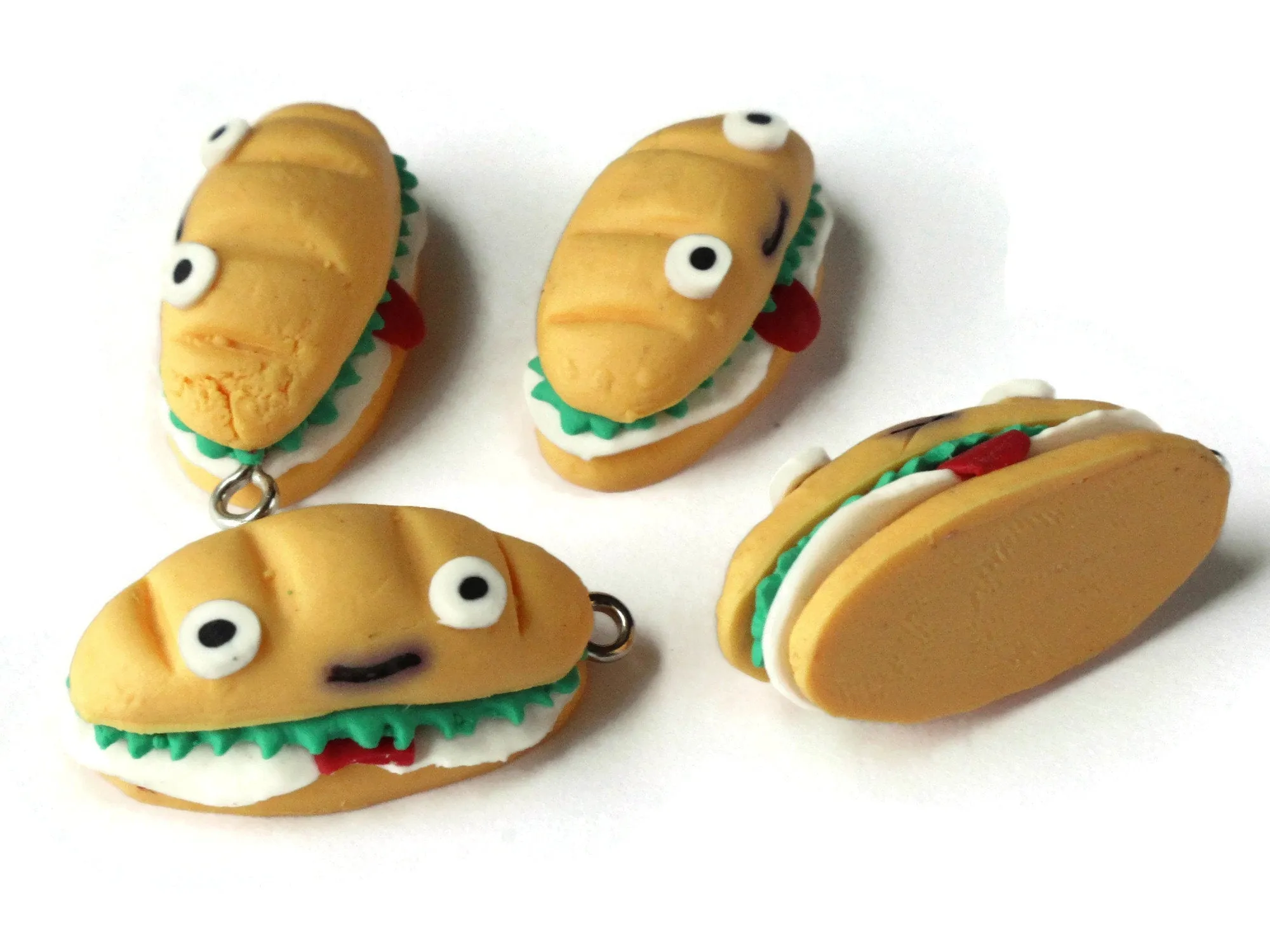30mm Tasty Sandwich Polymer Clay Charms