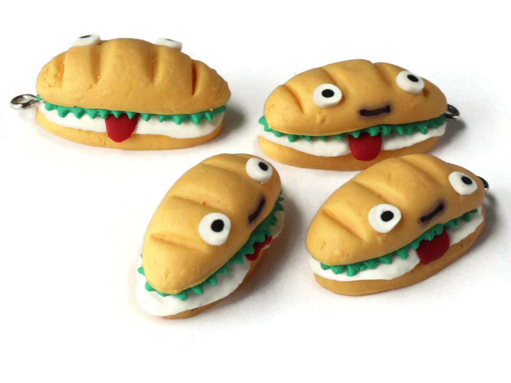 30mm Tasty Sandwich Polymer Clay Charms