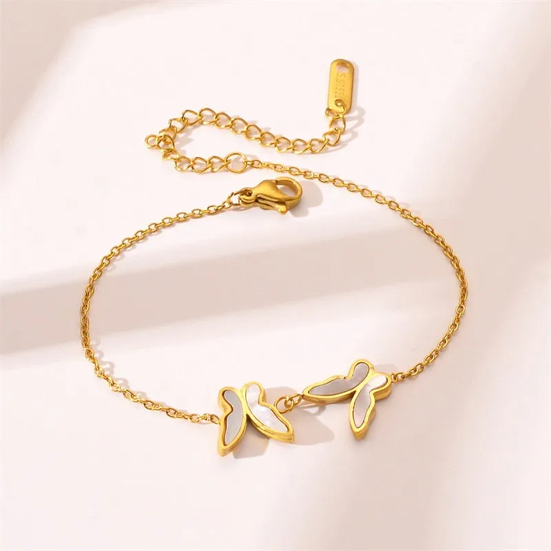 316L Stainless Steel Butterfly Bracelet For Women