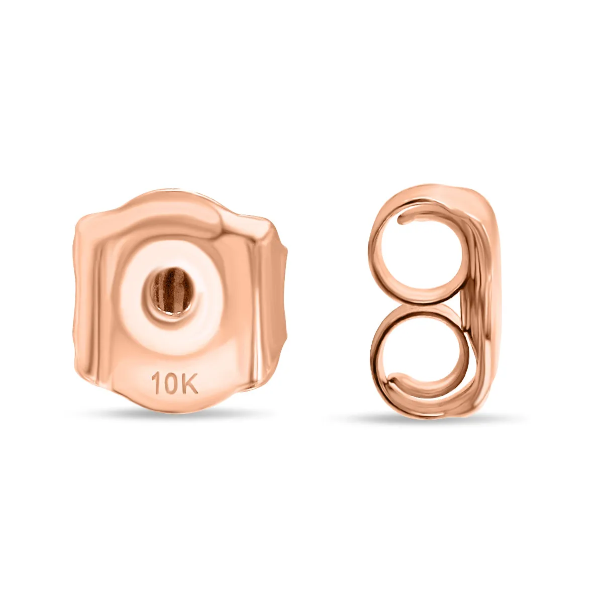 3/4 Carat Tw Round Black Diamond Solitaire Stud Earrings In 10K Rose Gold
