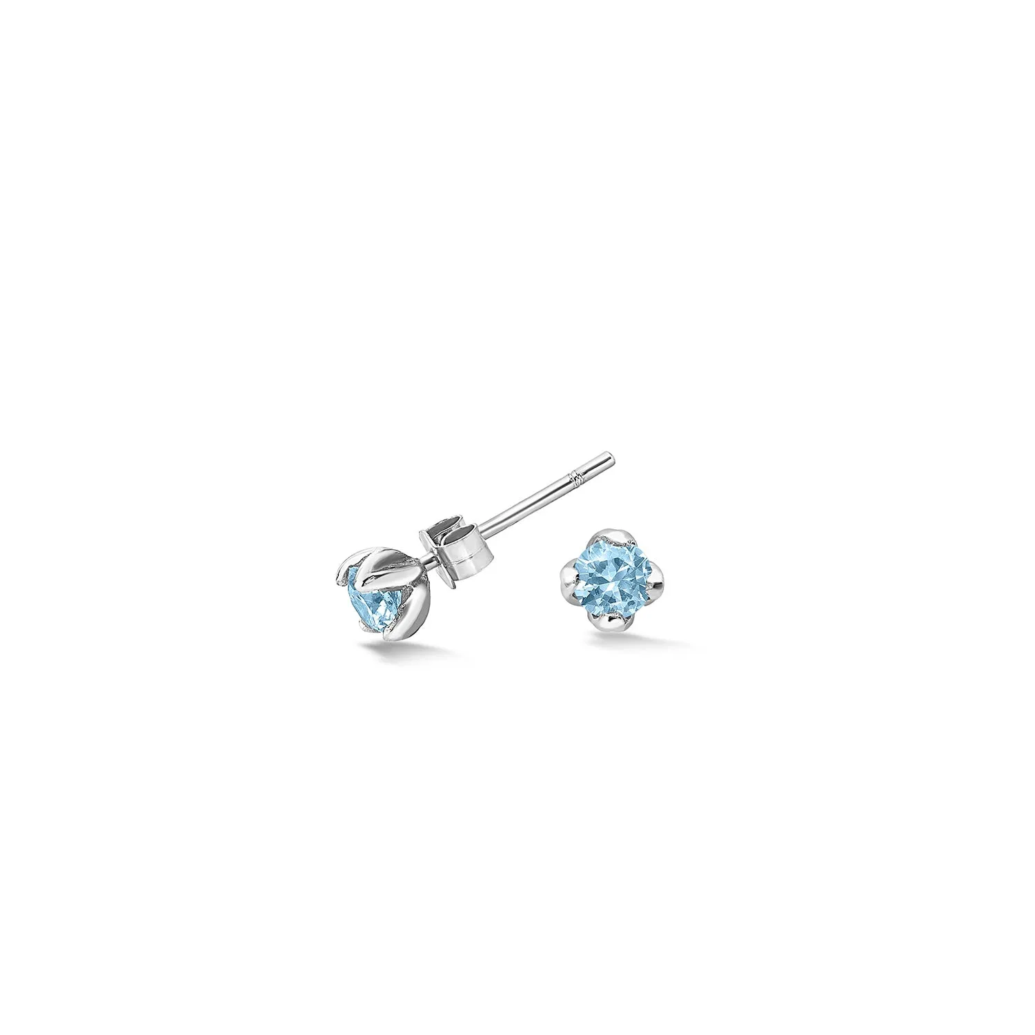 4mm Aquamarine Orissa Studs