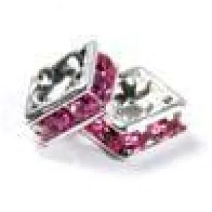 4mm Silver Plate Squaredell - Rose (Sold by the piece)