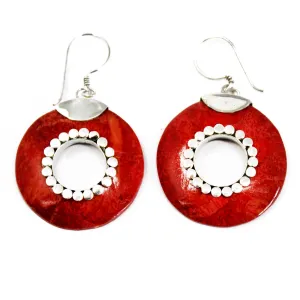 925 Silver Earrings - Handmade Do-nuts from Bali