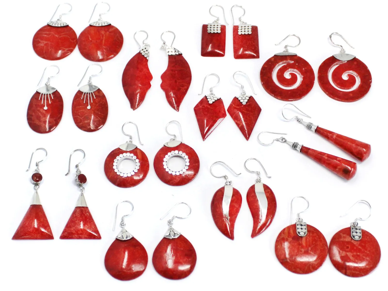 925 Silver Earrings - Handmade Do-nuts from Bali