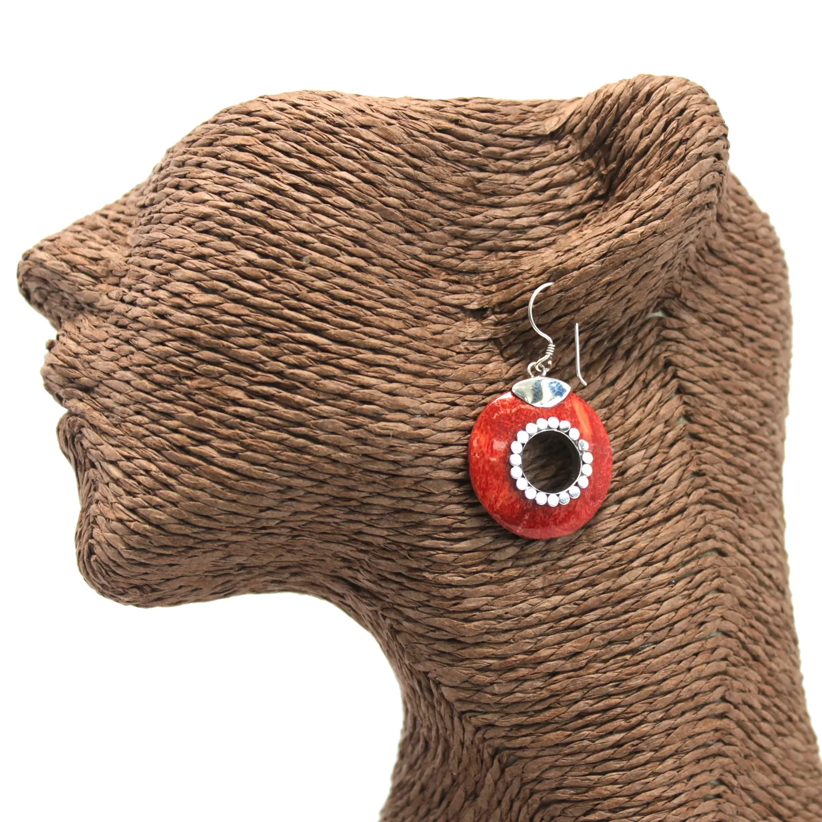 925 Silver Earrings - Handmade Do-nuts from Bali