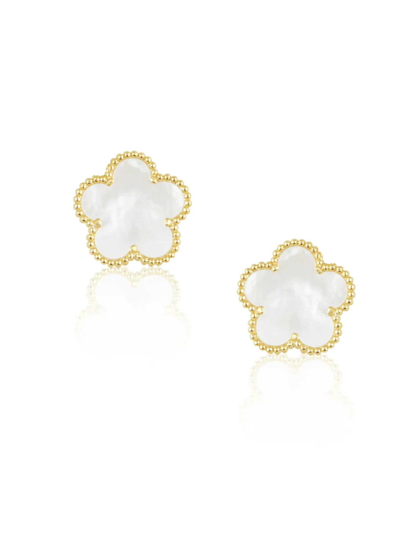 Adeline Clover Earring, Mother of Pearl