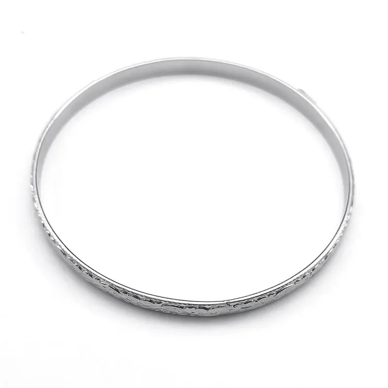 Aesthetic Bracelets & Bangles Stainless Steel Silver Color Trendy Bangle