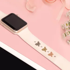 Apple Watch Band Decorative Charms Metal Butterfly Decorative Rings Loops