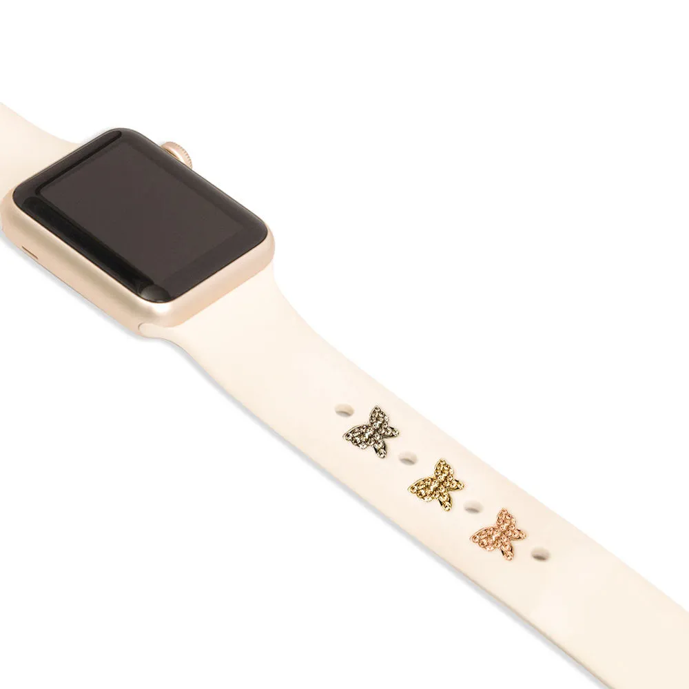 Apple Watch Band Decorative Charms Metal Butterfly Decorative Rings Loops