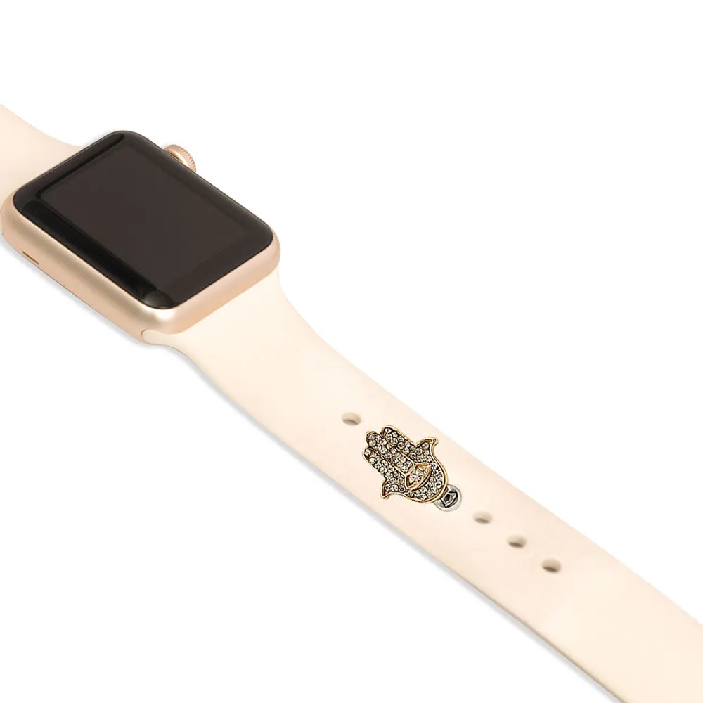 Apple Watch Band Decorative Charms Metal Diamond Hand Decorative Rings Loops