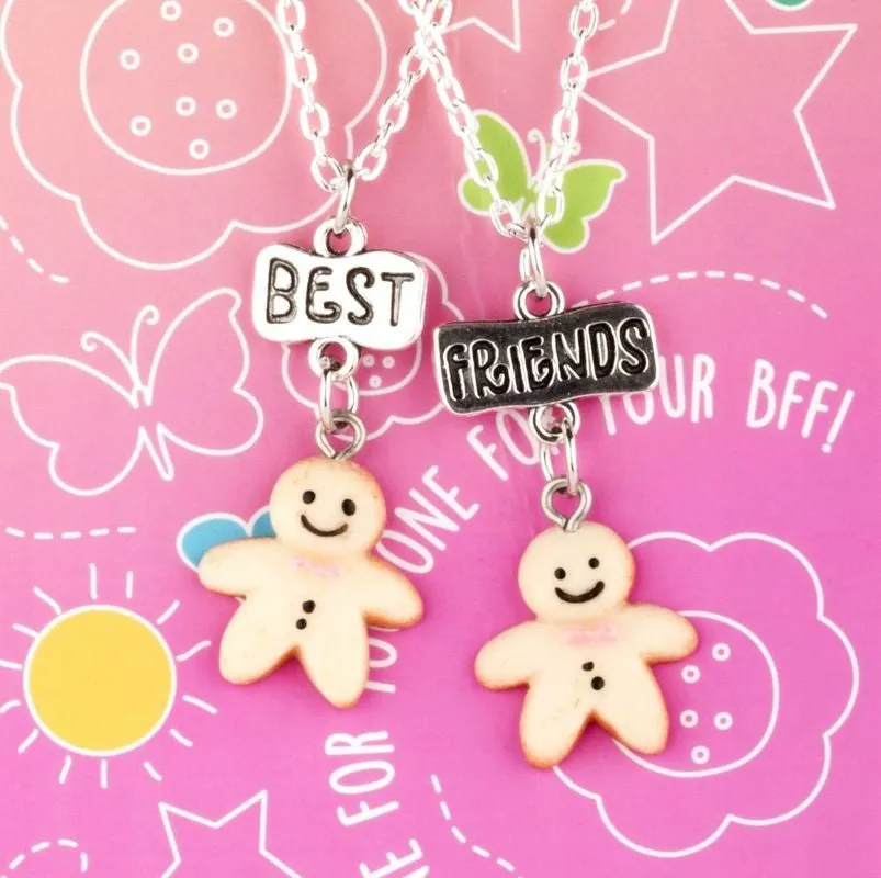 Best Friends Necklaces Gingerbread Men