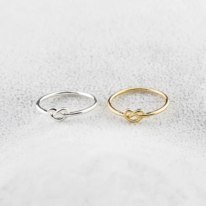 Best Gift Simple Knuckle Love Heart Knot Rings For